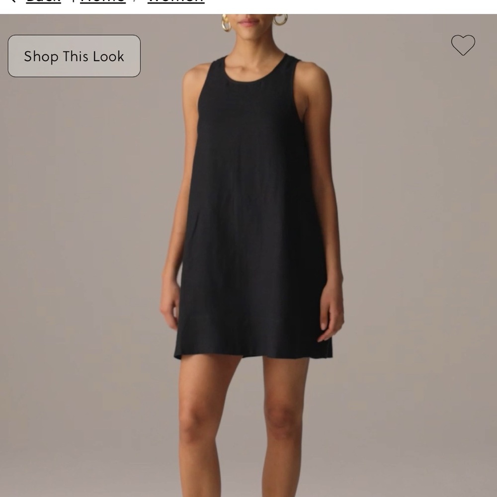 J. Crew Maxine Black Line Sleeveless Summer Dress